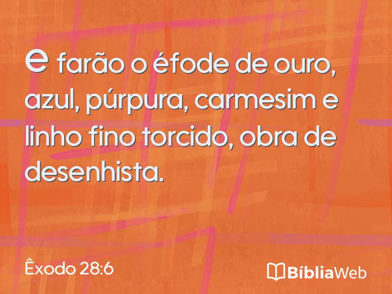 Êxodo 28:6 em imagem para compartilhar