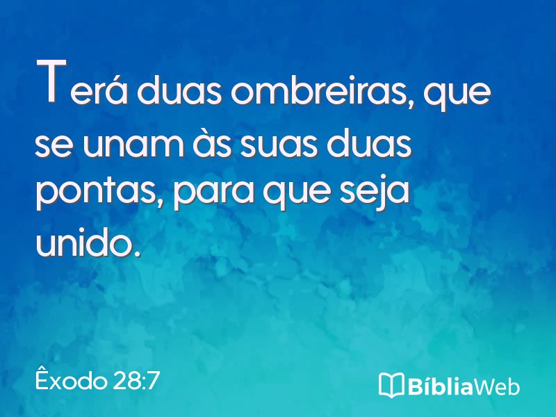 Êxodo 28:7 em imagem para compartilhar