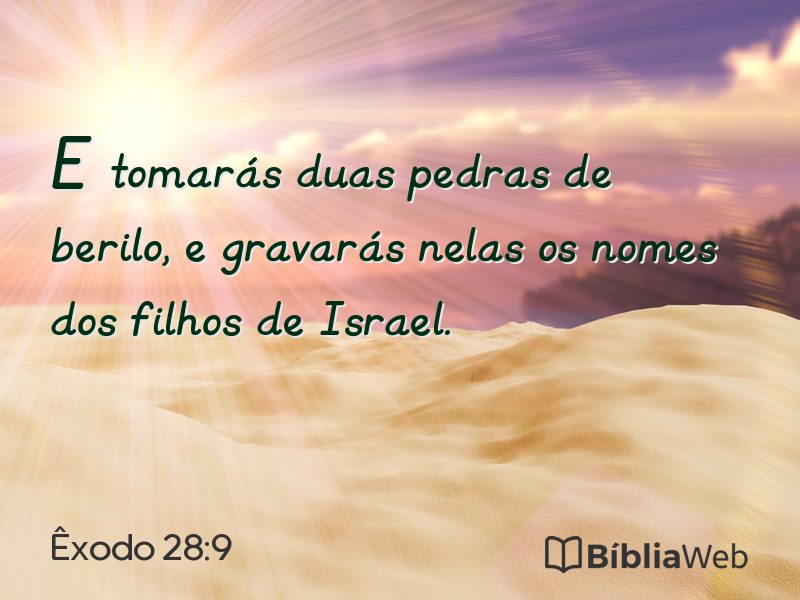 Êxodo 28:9 em imagem para compartilhar