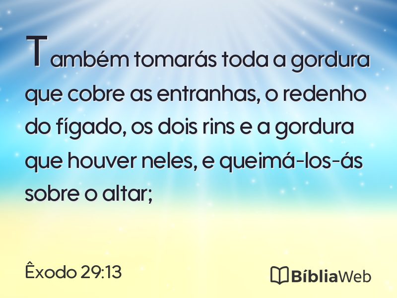 Êxodo 29:13 em imagem para compartilhar