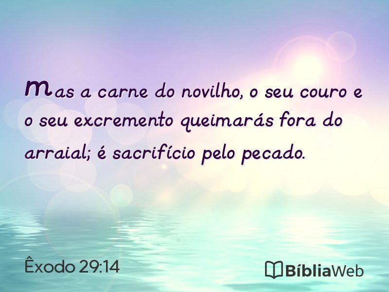 Êxodo 29:14 em imagem para compartilhar