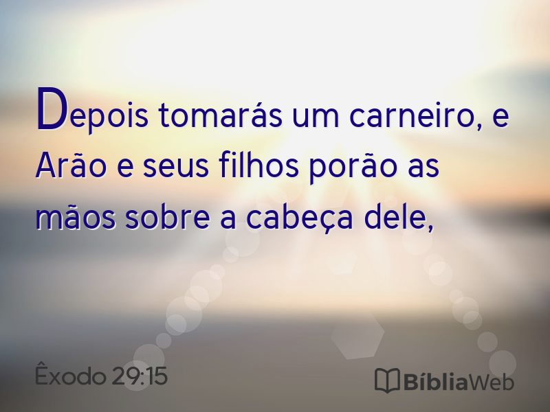 Êxodo 29:15 em imagem para compartilhar