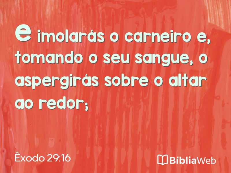 Êxodo 29:16 em imagem para compartilhar