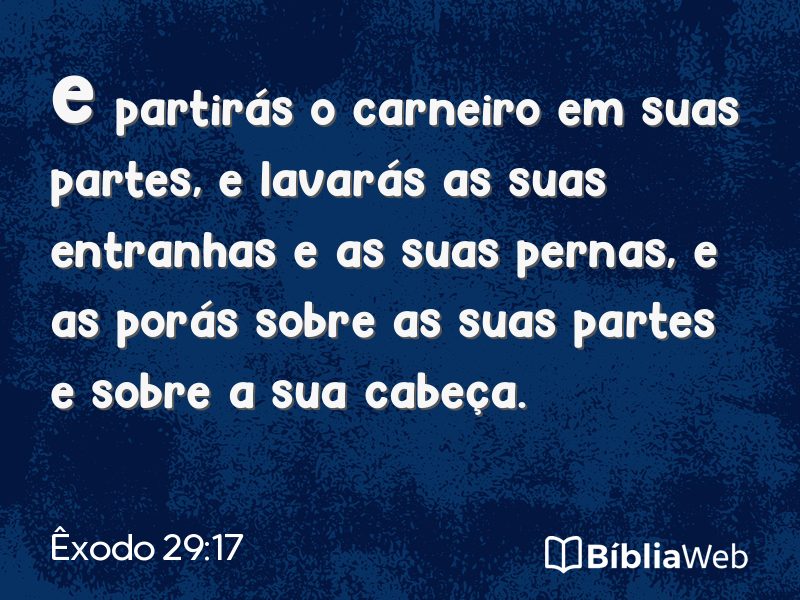 Êxodo 29:17 em imagem para compartilhar