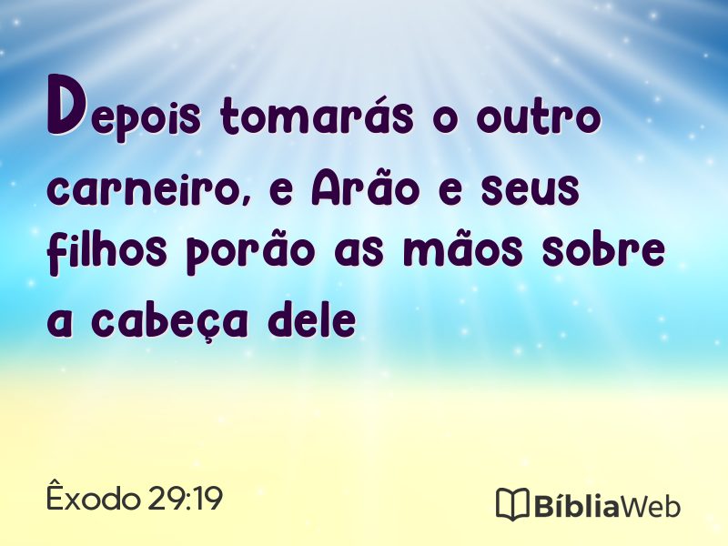 Êxodo 29:19 em imagem para compartilhar