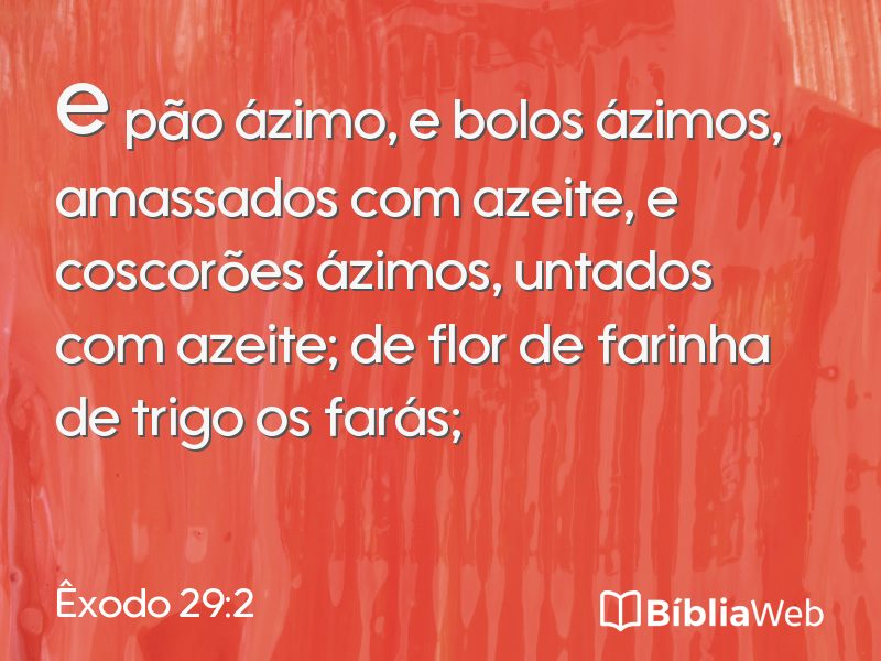 Êxodo 29:2 em imagem para compartilhar