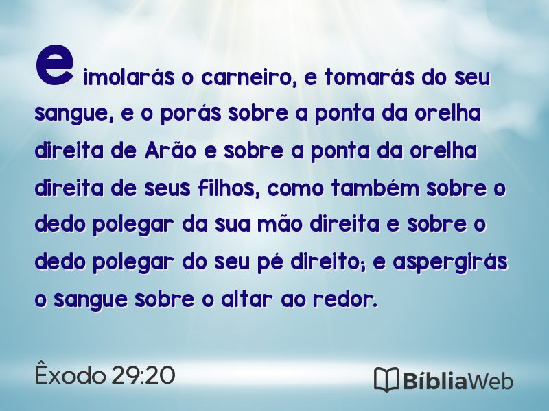 Êxodo 29:20 em imagem para compartilhar