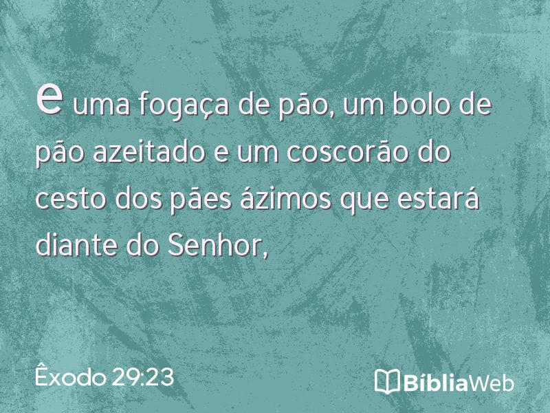 Êxodo 29:23 em imagem para compartilhar