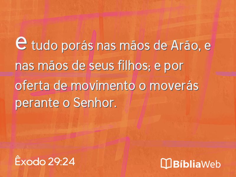 Êxodo 29:24 em imagem para compartilhar