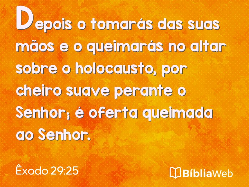 Êxodo 29:25 em imagem para compartilhar