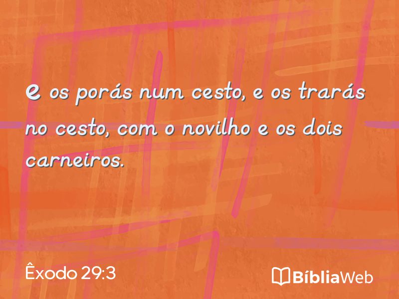 Êxodo 29:3 em imagem para compartilhar