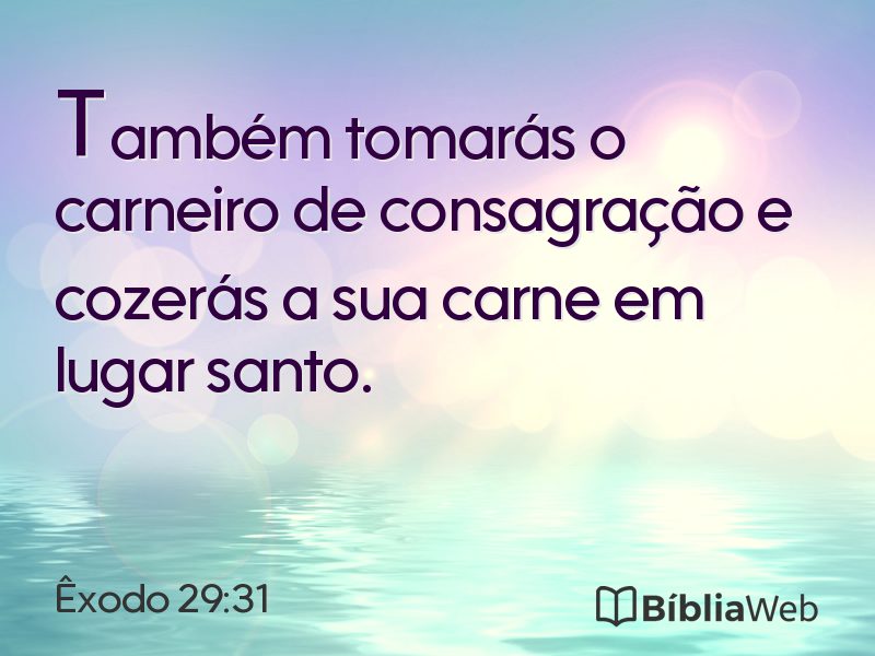 Êxodo 29:31 em imagem para compartilhar