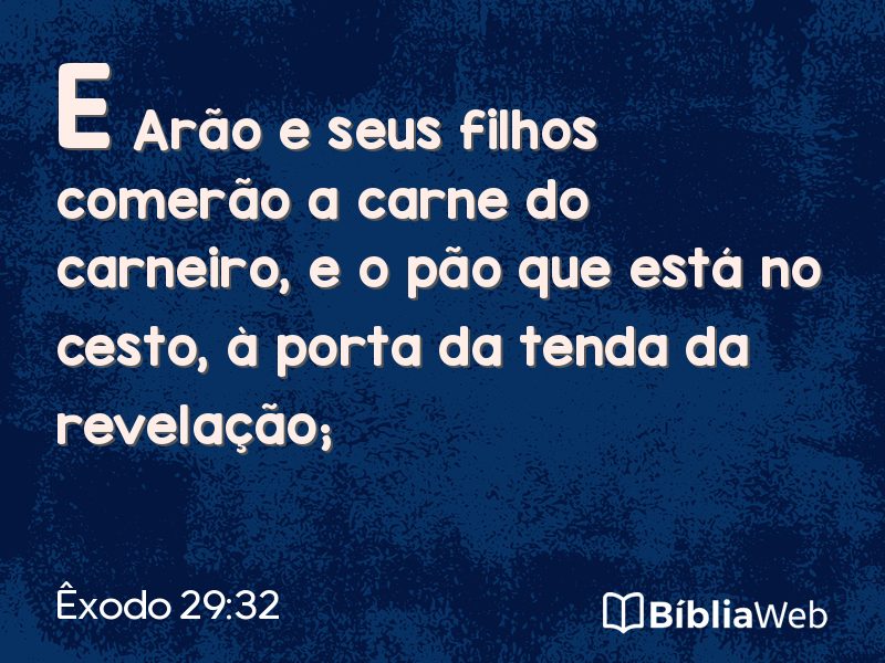 Êxodo 29:32 em imagem para compartilhar