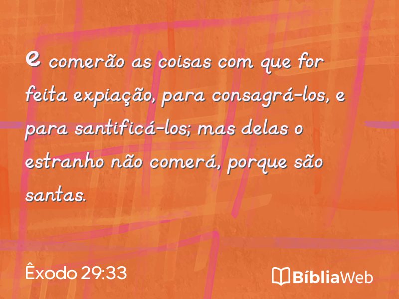 Êxodo 29:33 em imagem para compartilhar