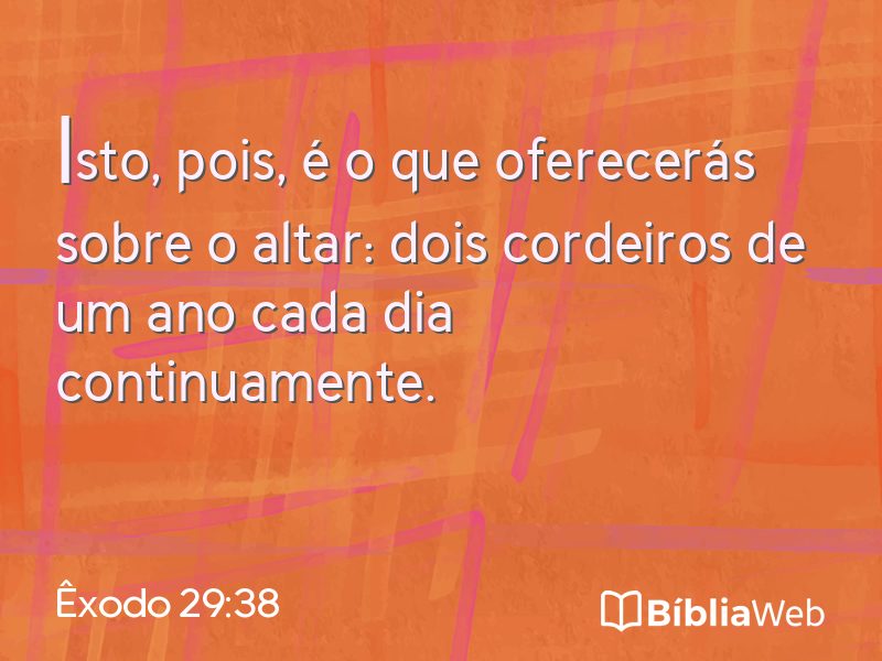 Êxodo 29:38 em imagem para compartilhar
