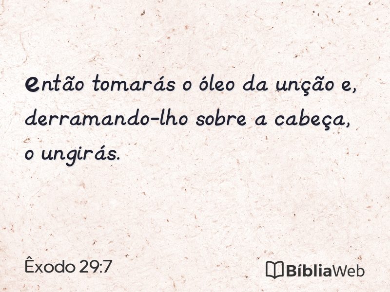 Êxodo 29:7 em imagem para compartilhar