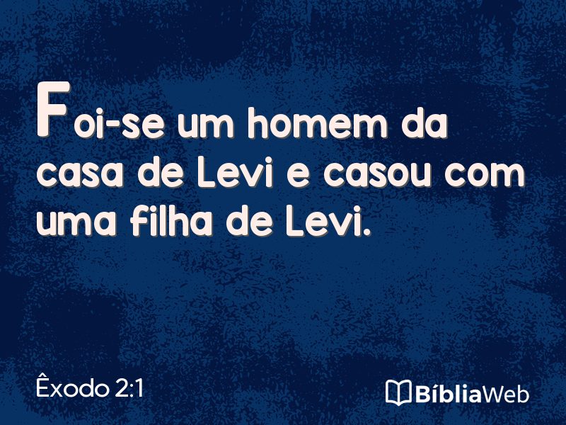 Êxodo 2:1 em imagem para compartilhar