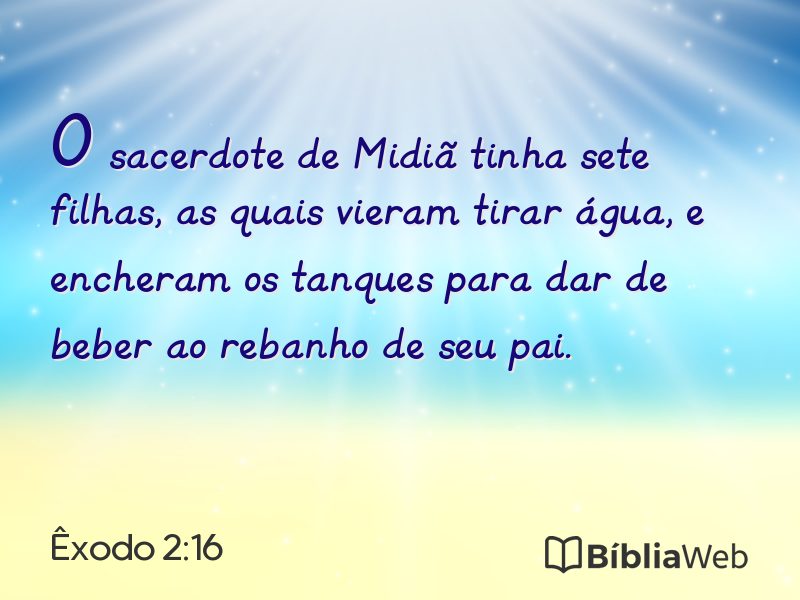 Êxodo 2:16 em imagem para compartilhar