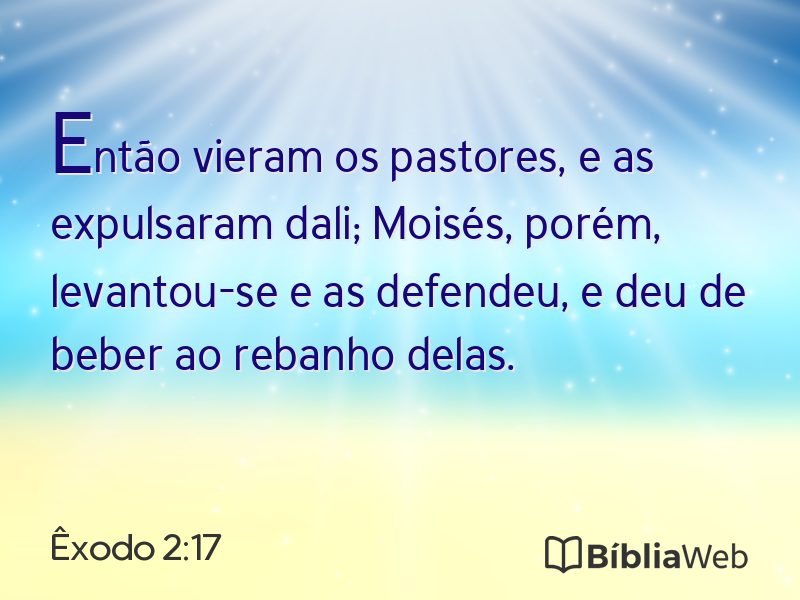 Êxodo 2:17 em imagem para compartilhar