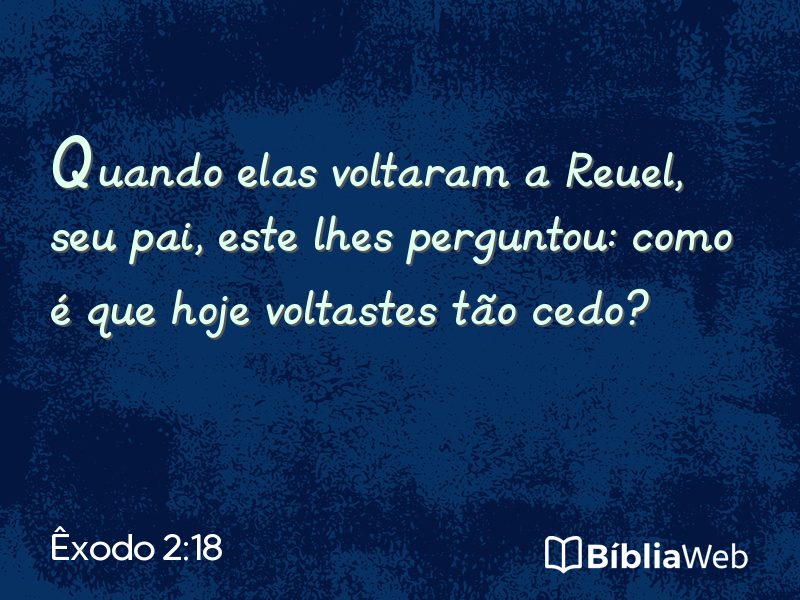 Êxodo 2:18 em imagem para compartilhar