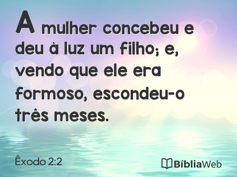 Êxodo 2:2 em imagem para compartilhar
