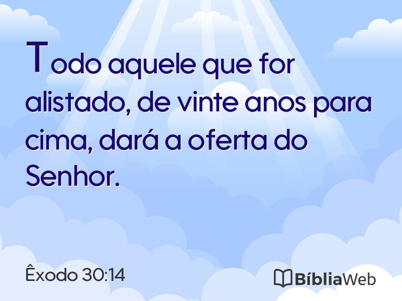 Êxodo 30:14 em imagem para compartilhar