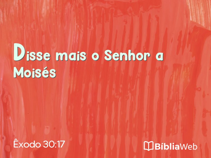 Êxodo 30:17 em imagem para compartilhar