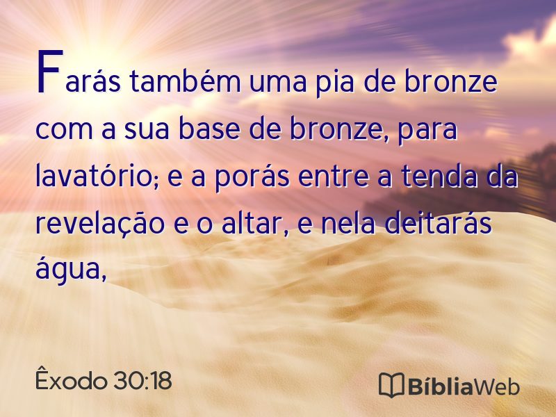 Êxodo 30:18 em imagem para compartilhar