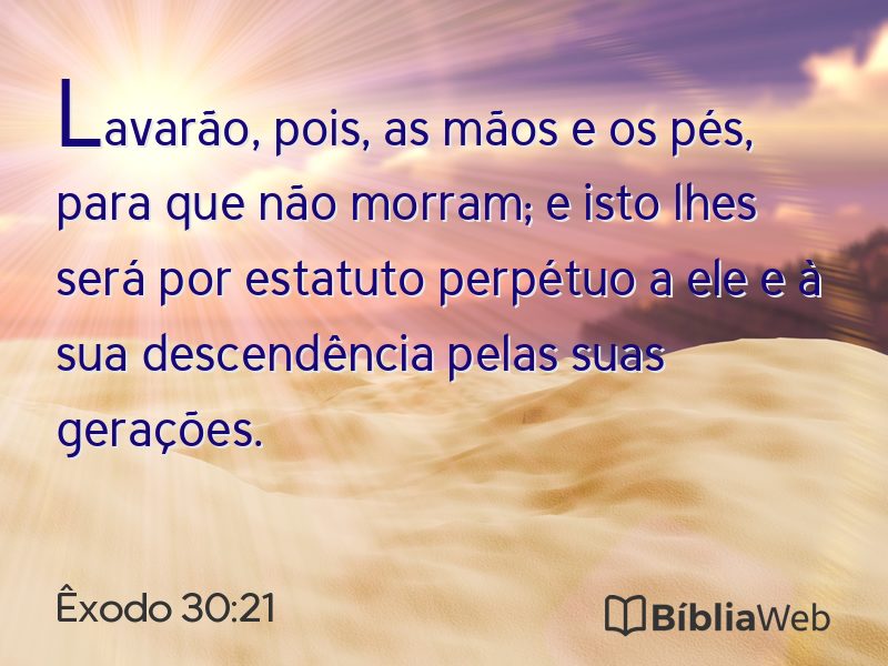 Êxodo 30:21 em imagem para compartilhar