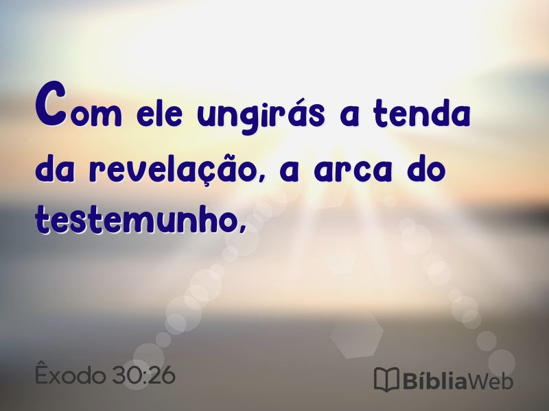 Êxodo 30:26 em imagem para compartilhar