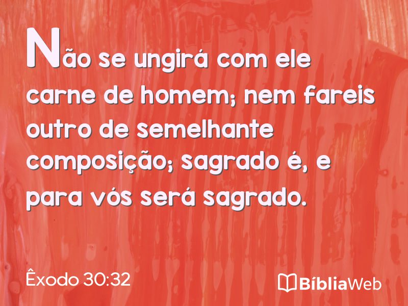 Êxodo 30:32 em imagem para compartilhar