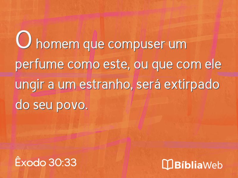 Êxodo 30:33 em imagem para compartilhar