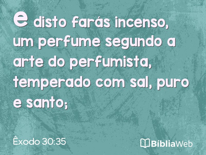 Êxodo 30:35 em imagem para compartilhar