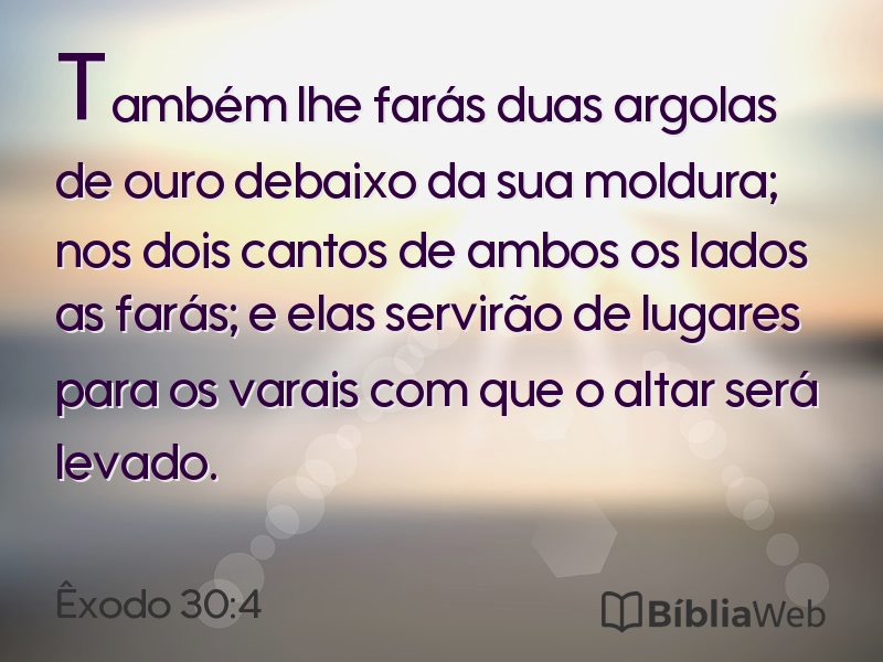 Êxodo 30:4 em imagem para compartilhar