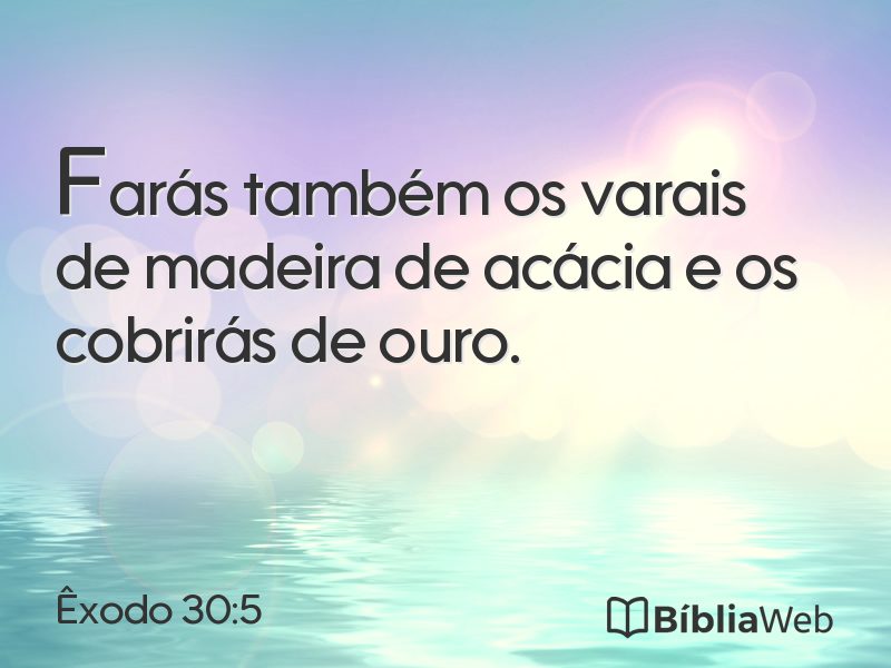 Êxodo 30:5 em imagem para compartilhar
