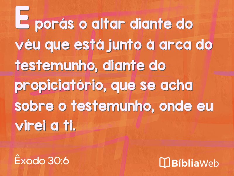 Êxodo 30:6 em imagem para compartilhar