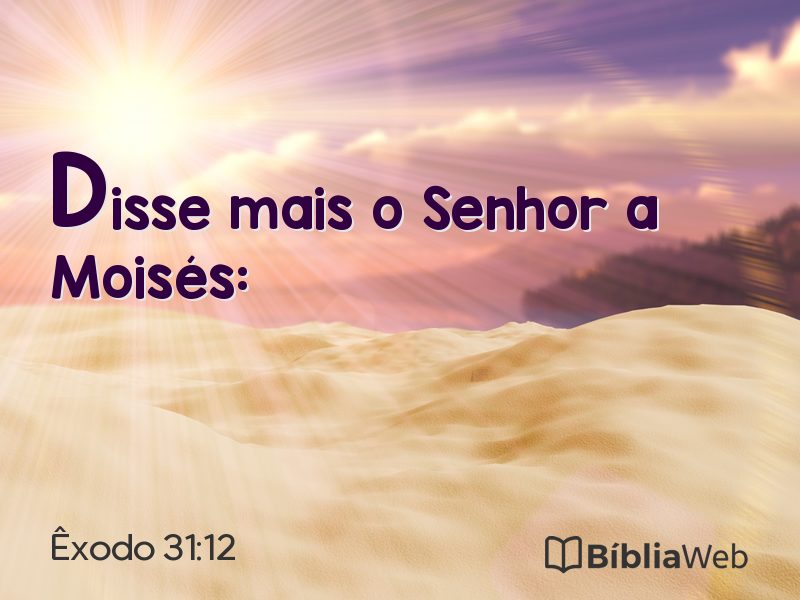 Êxodo 31:12 em imagem para compartilhar
