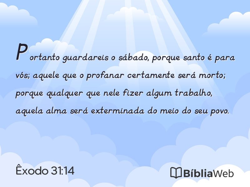 Êxodo 31:14 em imagem para compartilhar