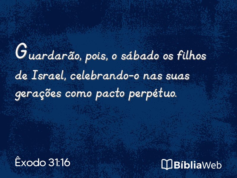 Êxodo 31:16 em imagem para compartilhar