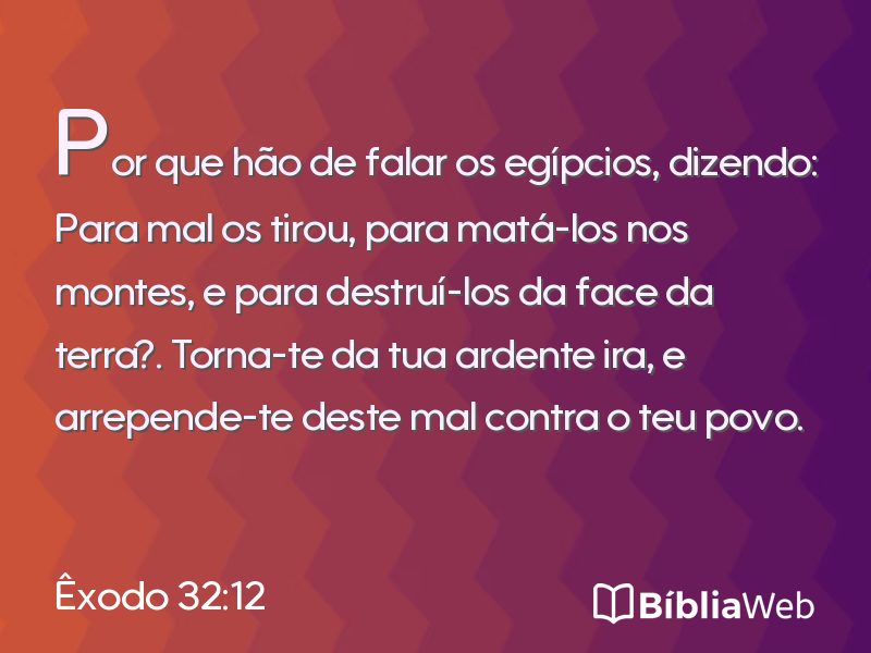 Êxodo 32:12 em imagem para compartilhar