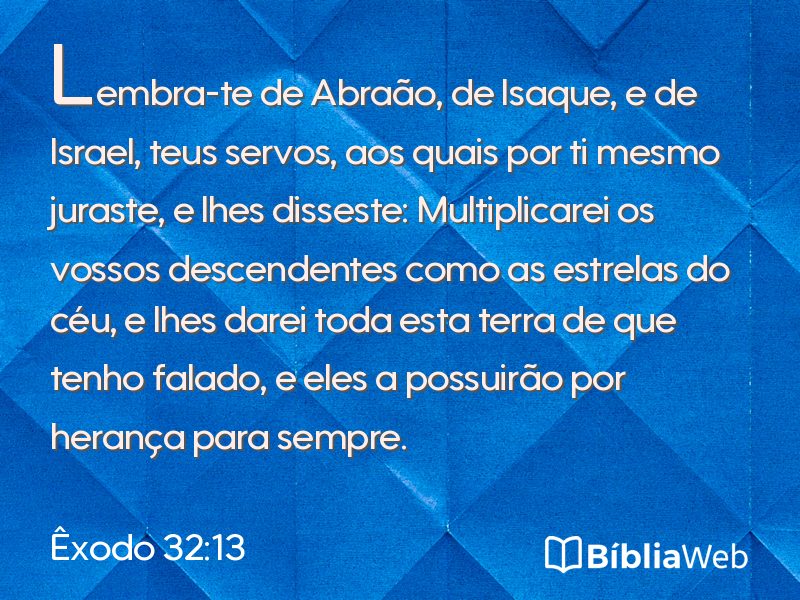 Êxodo 32:13 em imagem para compartilhar