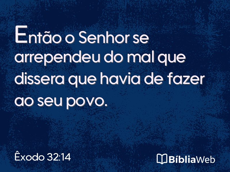 Êxodo 32:14 em imagem para compartilhar