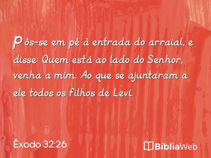 Êxodo 32:26 em imagem para compartilhar
