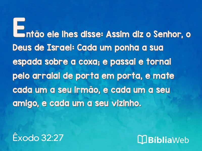 Êxodo 32:27 em imagem para compartilhar