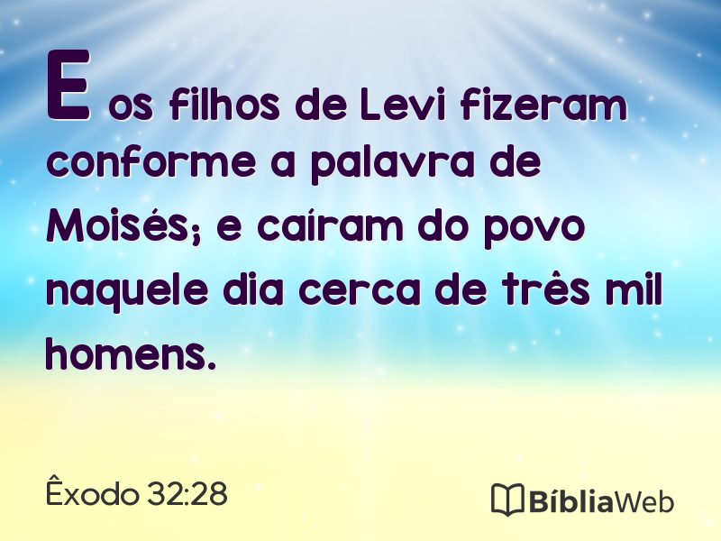 Êxodo 32:28 em imagem para compartilhar