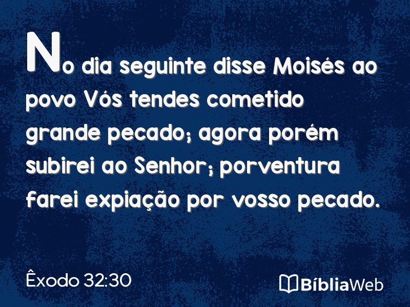 Êxodo 32:30 em imagem para compartilhar