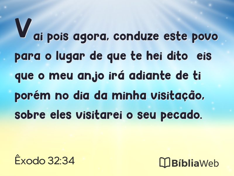 Êxodo 32:34 em imagem para compartilhar