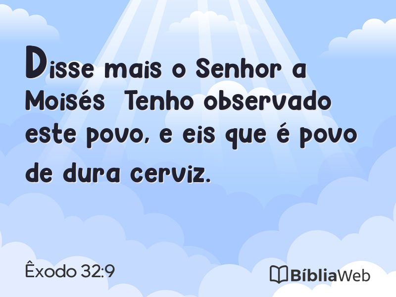 Êxodo 32:9 em imagem para compartilhar