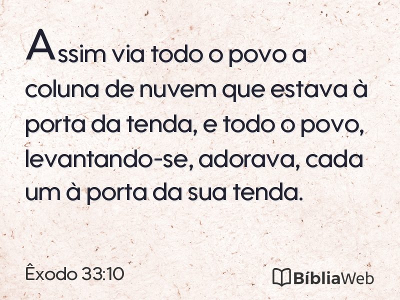 Êxodo 33:10 em imagem para compartilhar