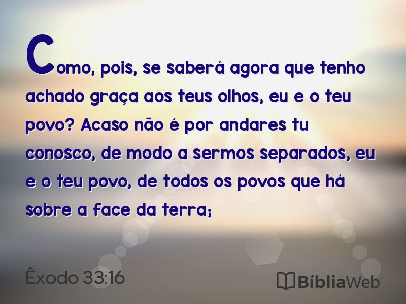 Êxodo 33:16 em imagem para compartilhar